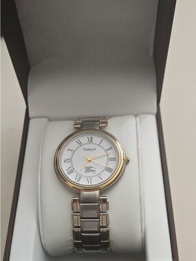 Burberry Two-Tone Gold and Silver Round Dial Watch